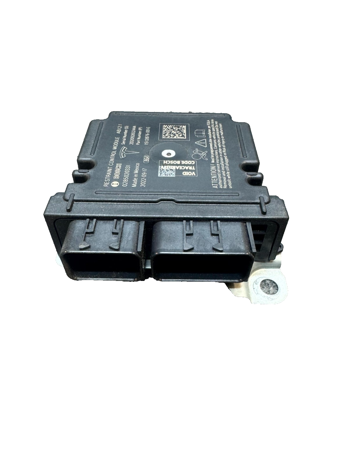 2017 - 2023 TESLA MODEL 3 RESTRAINT DIAGNOSTIC COMPUTER MODULE OEM, 1512876-00-E