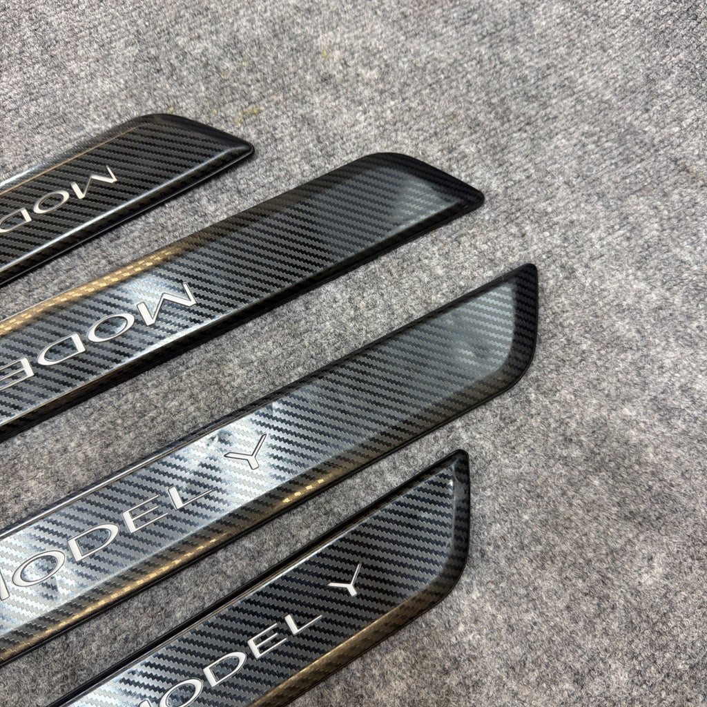 20-23 Model Y Front And Rear Left And Right Door Sill Scuff Plate Cover Trim