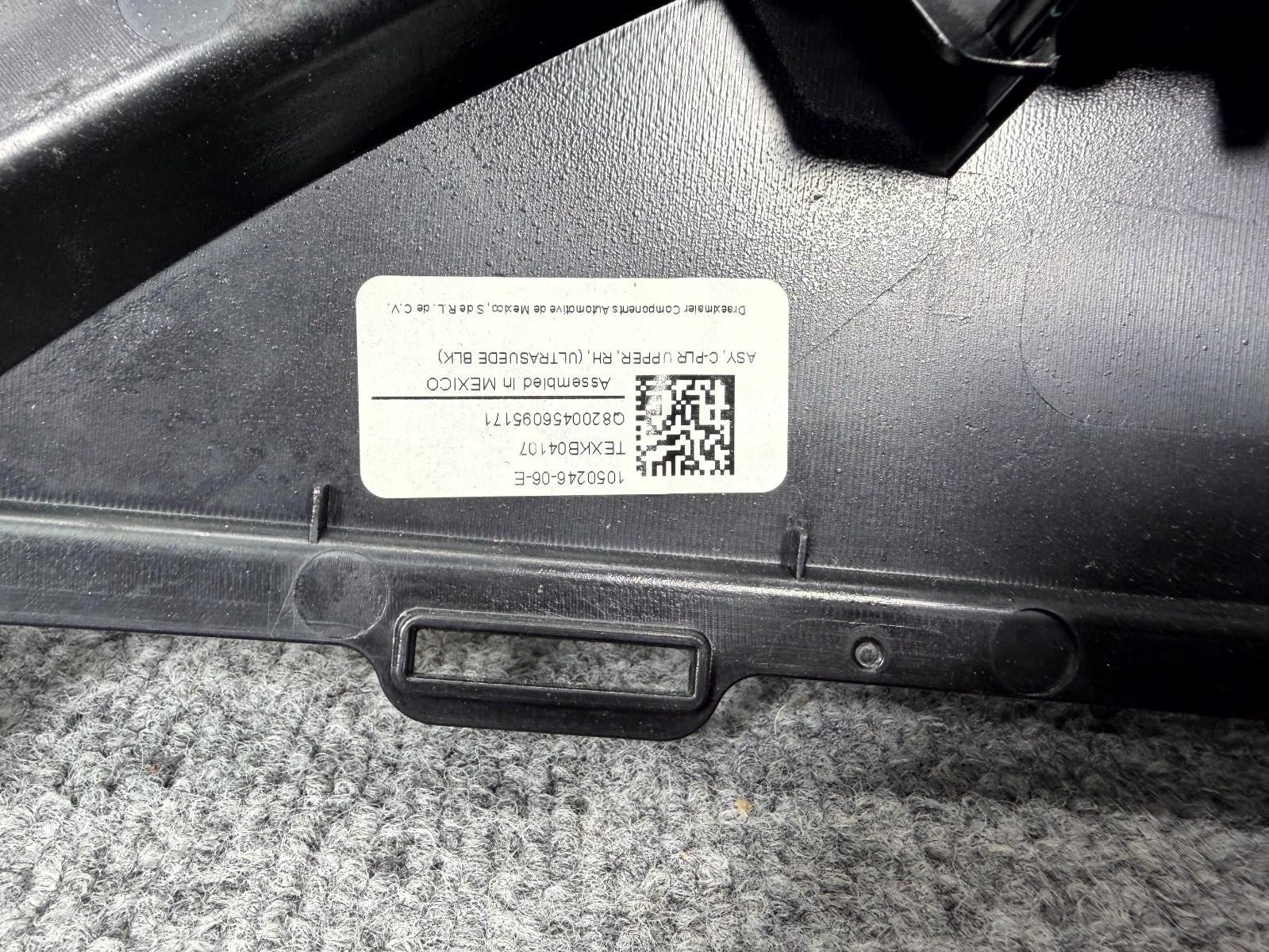 2016-2020 Tesla Model X Rear Right Upper C-Pillar Cover Trim OEM, 1050246-07-E
