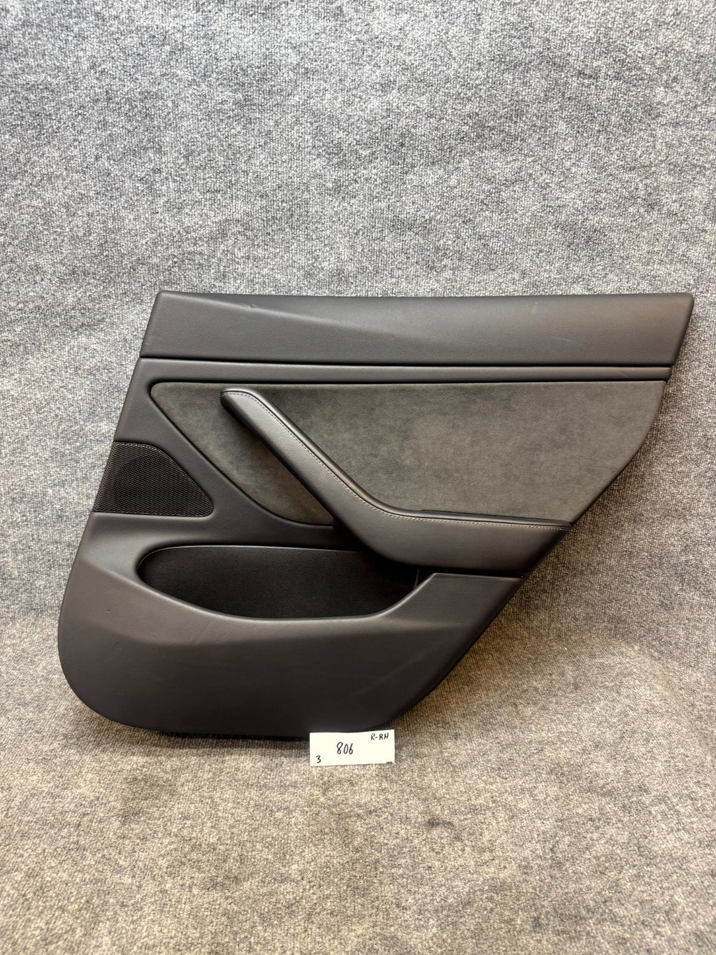 2017 - 2023 TESLA MODEL 3 REAR RIGHT PASSENGER SIDE DOOR PANEL OEM, 1090415-01-J