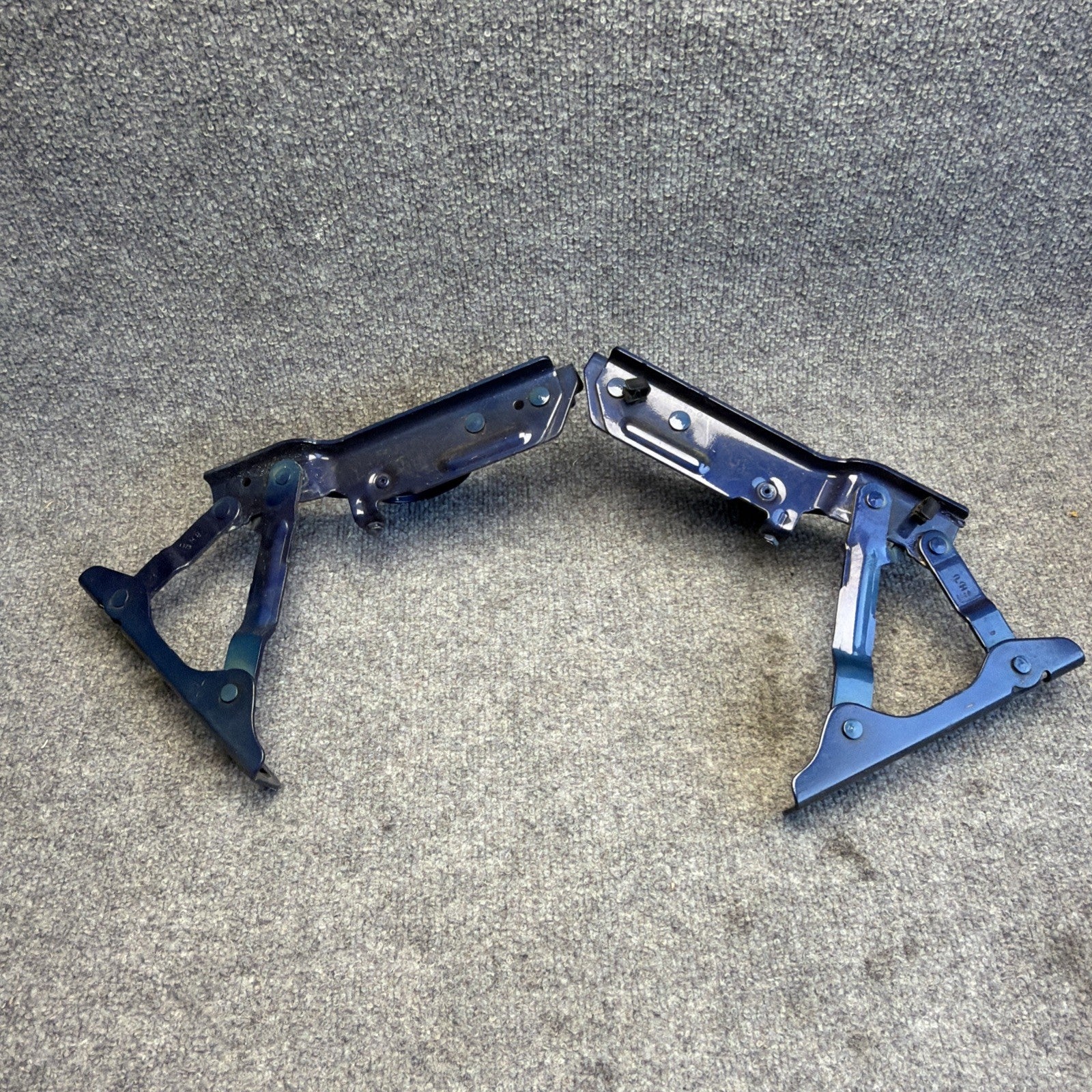 12-20 OEM Tesla Model S Front Left Right Bonnet Hood Hinge Bracket Blue SET