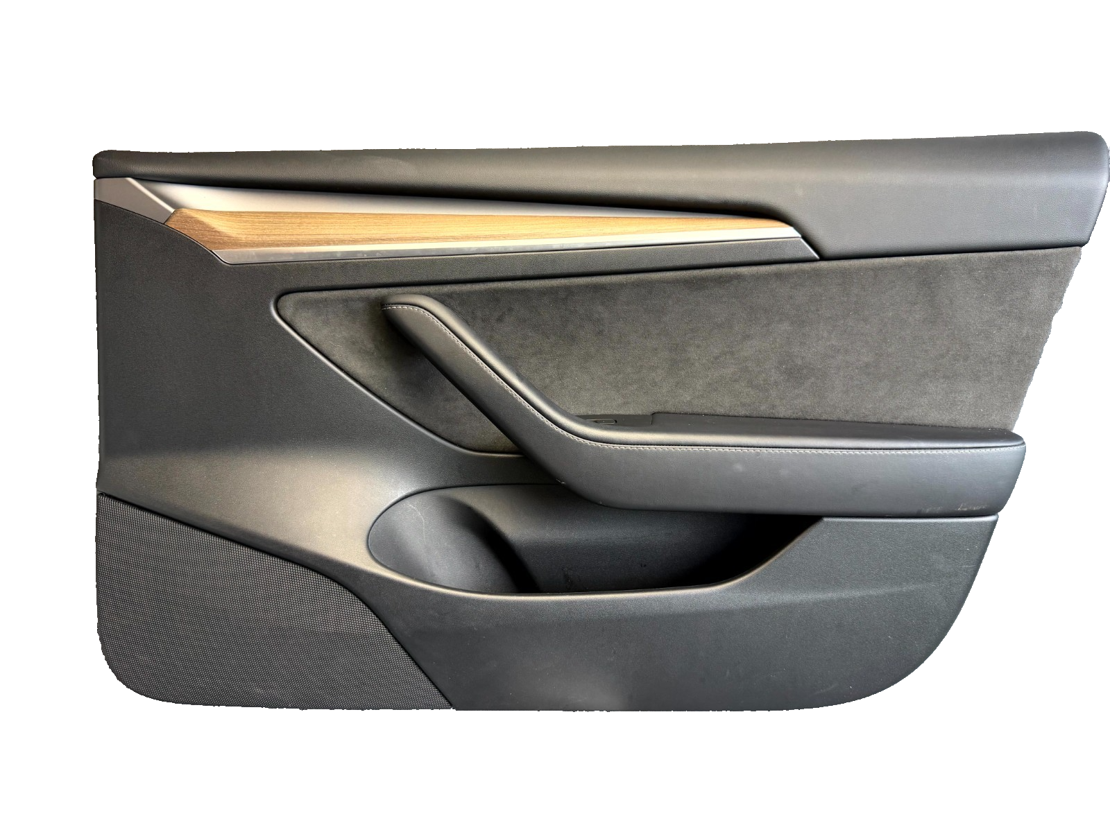 2017-2023 TESLA MODEL 3 FRONT RIGHT SIDE DOOR TRIM PANEL BLACK OEM, 1593863-00-A