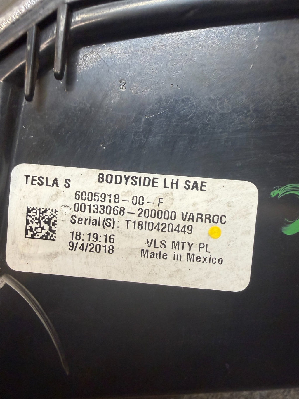 12-20 Tesla Model S Rear Left Driver Side Outer Tail Light Lamp 6005918-00-F