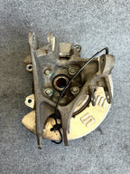 12–16 TESLA MODEL S REAR LEFT SPINDLE KNUCKLE HUB W/ DUST SHIELD OEM, 600643200A