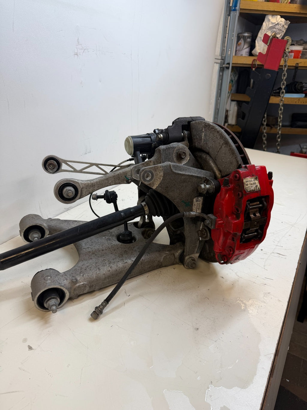 2016–2020 Tesla Model X Rear Right Suspension Knuckle Assembly w/ CV Axle OEM