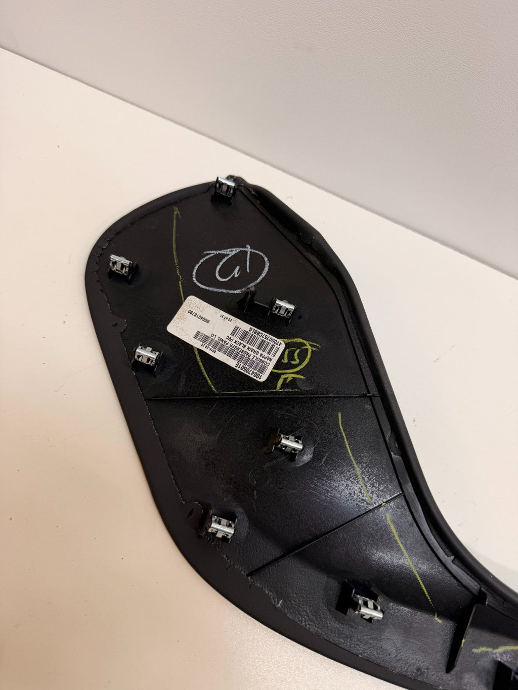 12-20 Tesla Model S Right Center Console Trim Cover Wrapped Panel 1004705-01-E