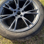 24-25 Tesla Model Y  19" Grey Gemini Rim Wheel Continental Tire W/OEM TPMS