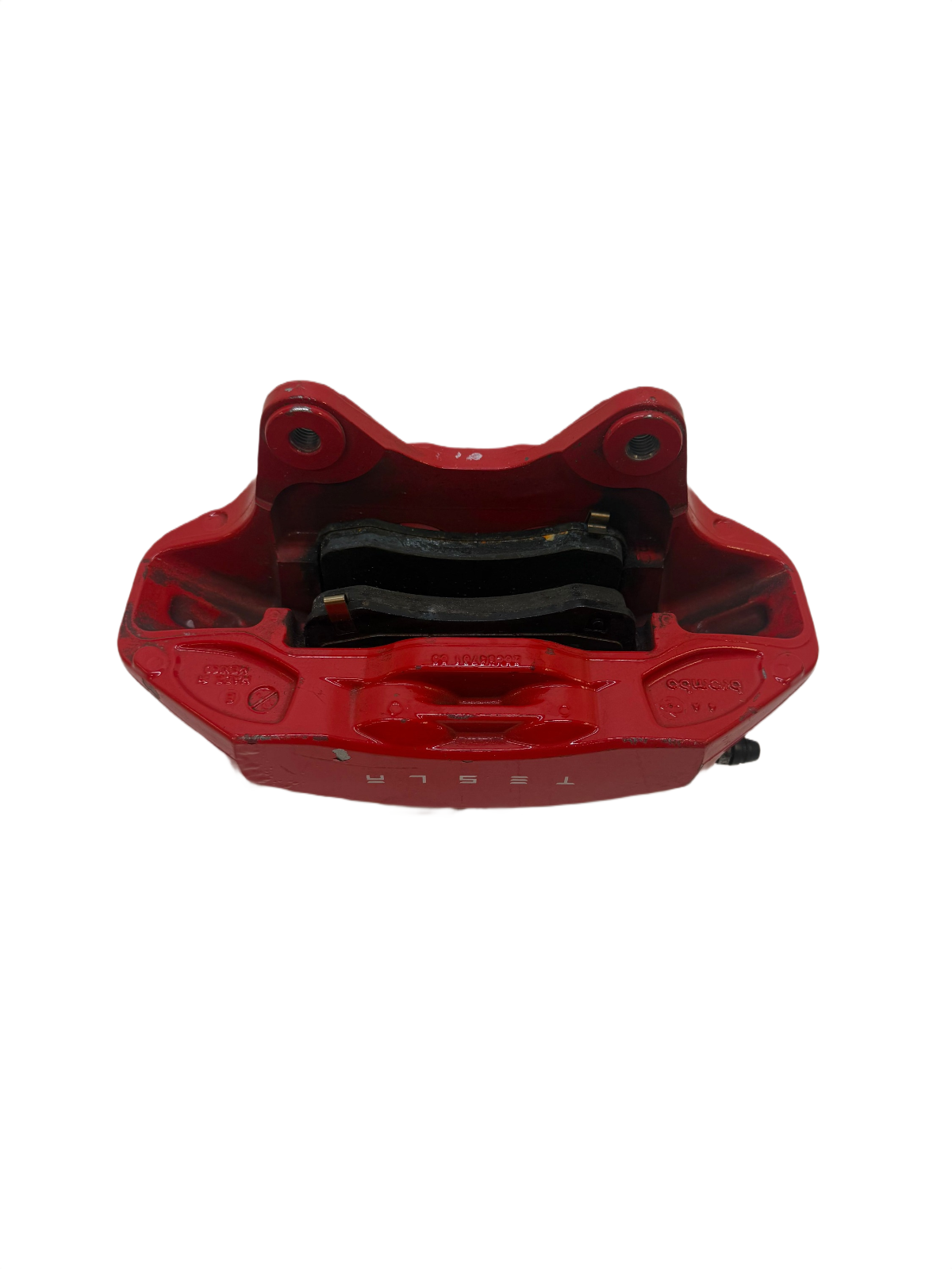 2017-23 Tesla Model 3 Front Left Brake Caliper Red OEM 1044641-00-G