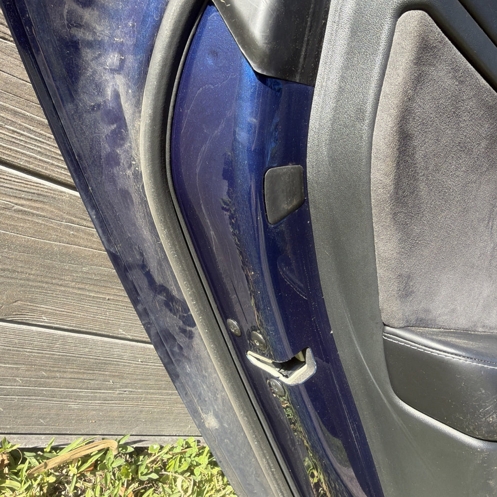 21-23 OEM Tesla Model 3 Rear Left Driver Side Door Shell Panel COMPLETE BLUE