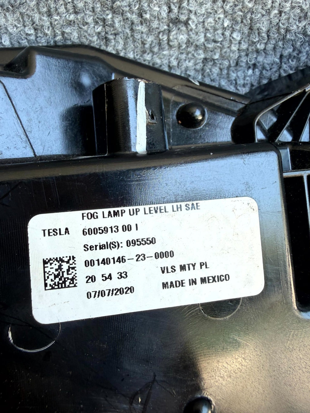 2012-2022 TESLA MODEL S FRONT LEFT DRIVER SIDE FOG LIGHT LAMP OEM, 6005913-00-I