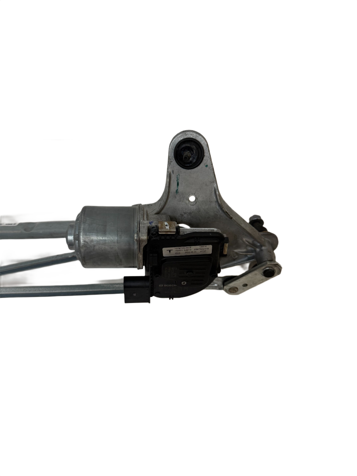 2017-2023 TESLA MODEL 3 FRONT WINDSHIELD WIPER MOTOR LINKAGE OEM, 1076725-00-F