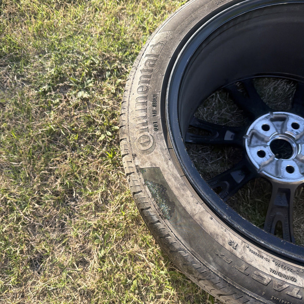Tesla Model Y 2024 2025 19" Grey Gemini Rim Wheel Continental Tire W/OEM TPMS