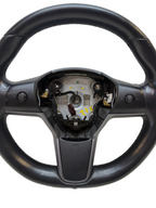 2016-2020 Tesla Model 3 Y Steering Wheel Leather Black 1085682-00-B
