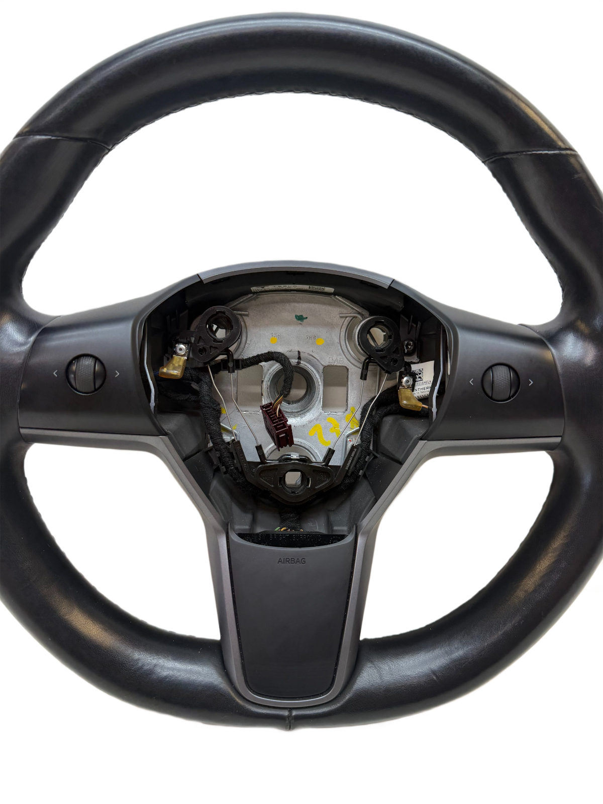 2016-2020 Tesla Model 3 Y Steering Wheel Leather Black 1085682-00-B