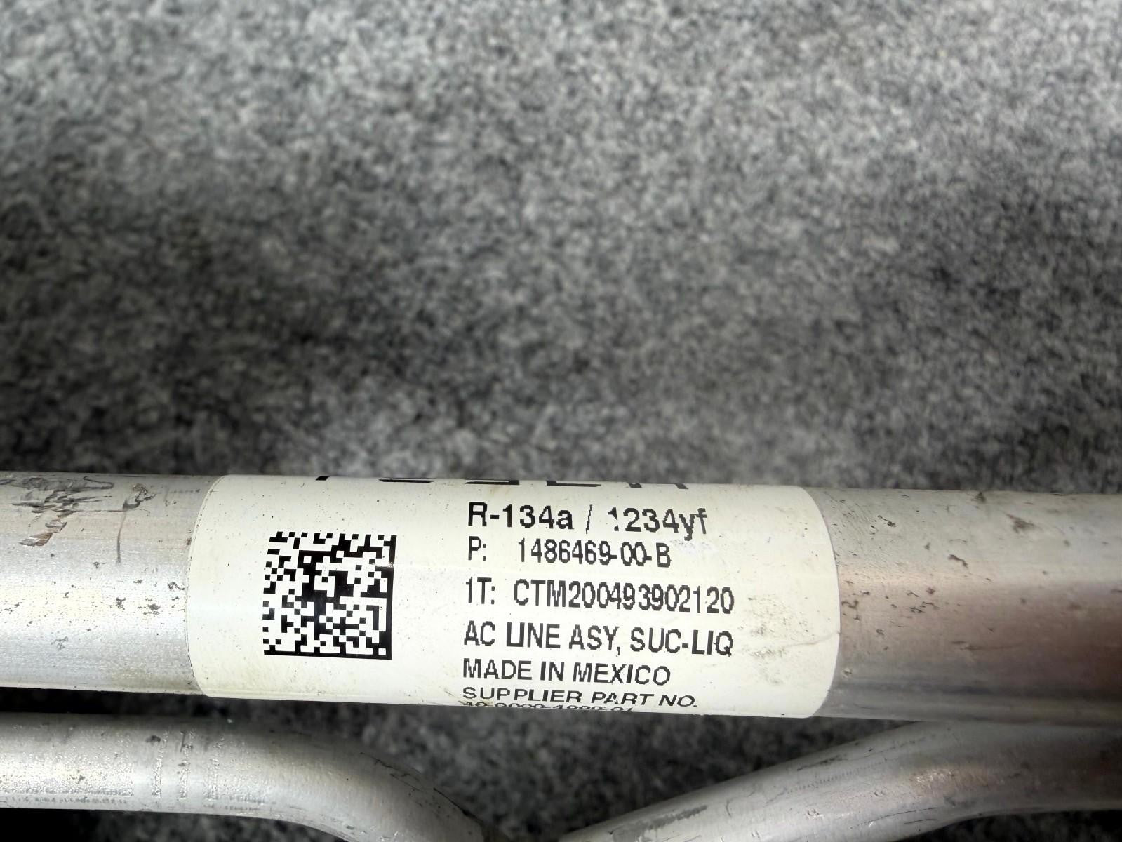 ♦️16-20 Tesla Model X AC Air Conditioning Hose Tube Pipeline OEM, 1486469-00-C