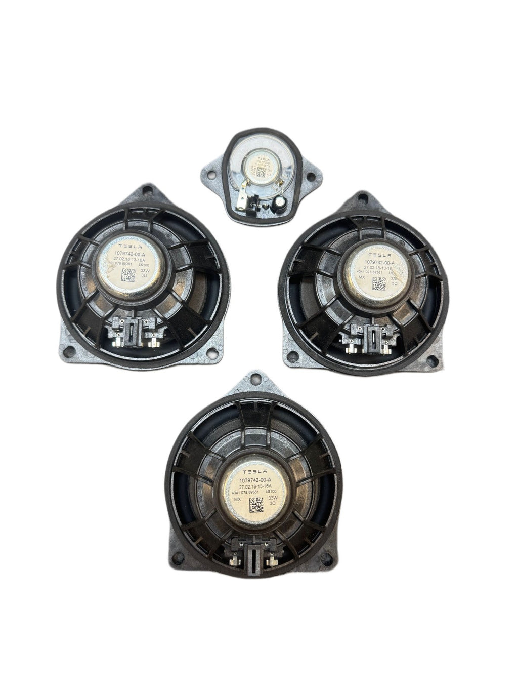 2017-2023 Tesla Model 3 Y Set Of 4 Speakers Audio Full Range 1079742-00-A