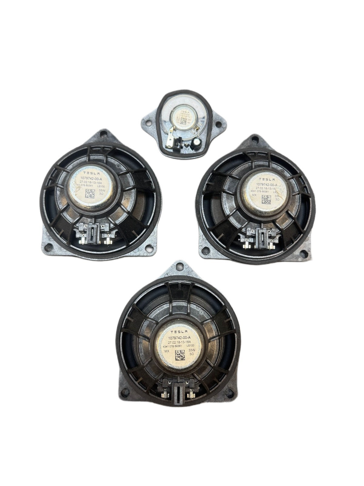 2017-2023 Tesla Model 3 Y Set Of 4 Speakers Audio Full Range 1079742-00-A