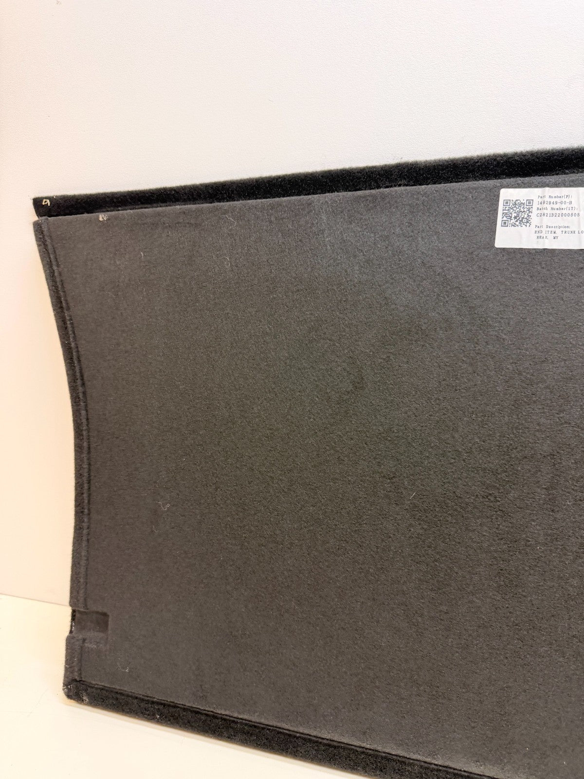 2020-2025 Tesla Model Y Rear Trunk boot floor carpet liner 1492949-00-B
