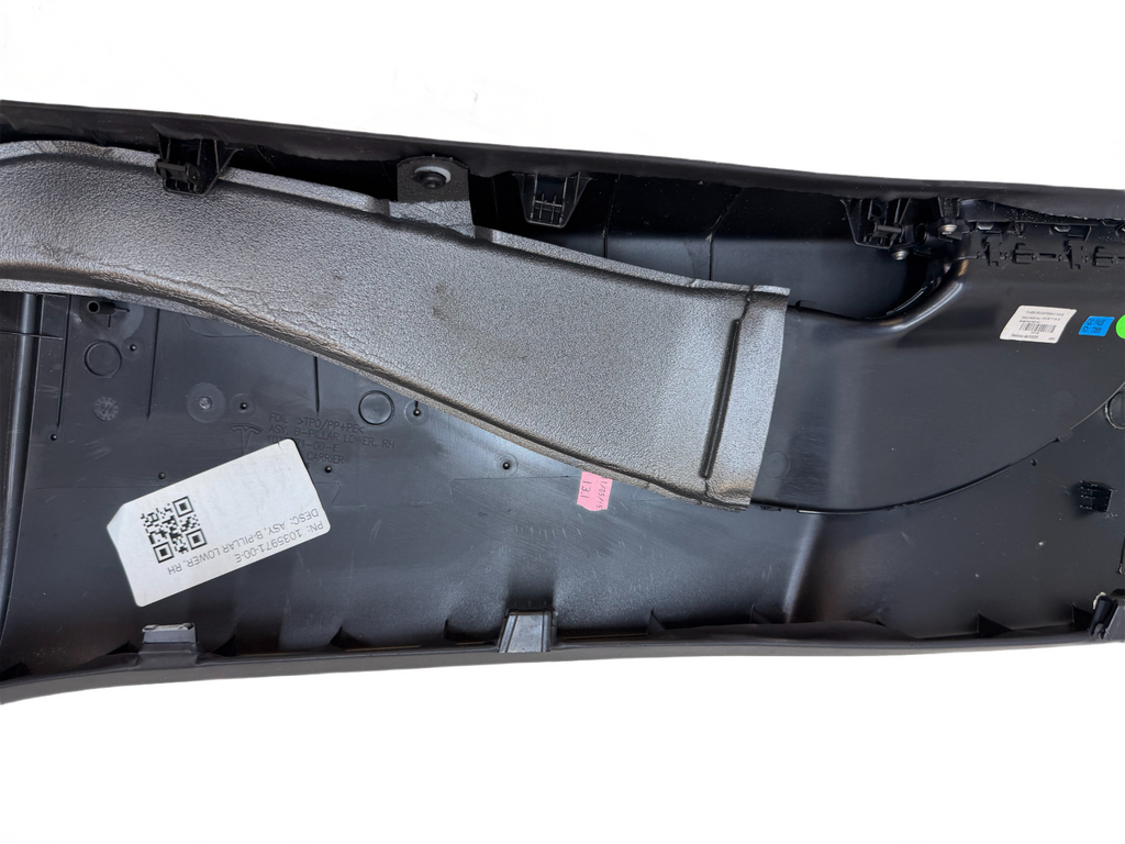 2016-20 Tesla Model X Right Passenger Side B-Pillar Lower Trim Cover Panel OEM