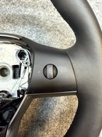 2020 - 2024 TESLA MODEL Y HEATED LEATHER STEERING WHEEL BLACK OEM, 1490214-00-B