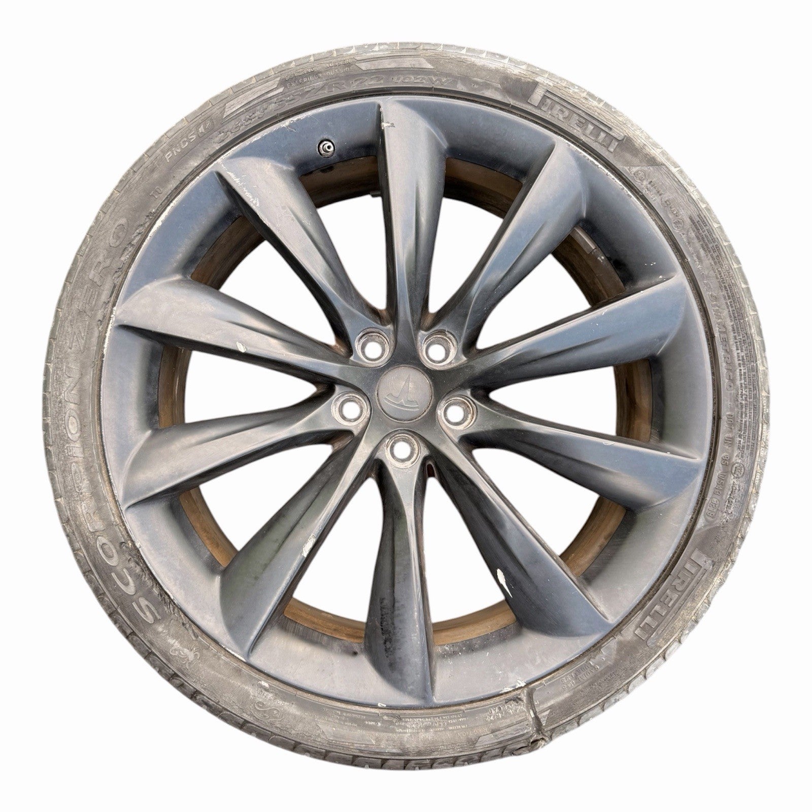 16-20 Tesla Model X MX Front Wheel Rim 22" 22X9.0J+35MM 10-Spokes 1027246-00-F