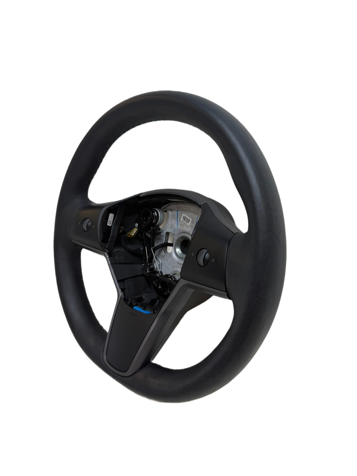 2017-2024 Tesla Model 3 / Y Steering Wheel Leather Black Heated OEM 1490214-00-B