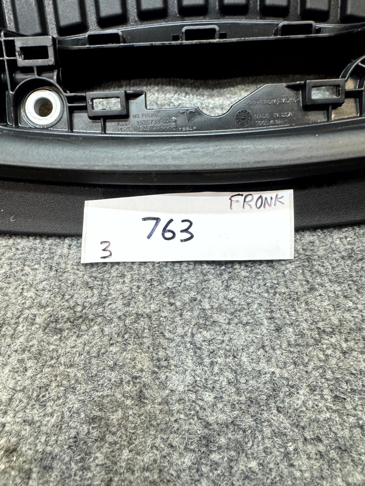 2020 - 2023 TESLA MODEL 3 FRUNK TRAY STORAGE BOX COMPARTMENT OEM, 1526739-00-B