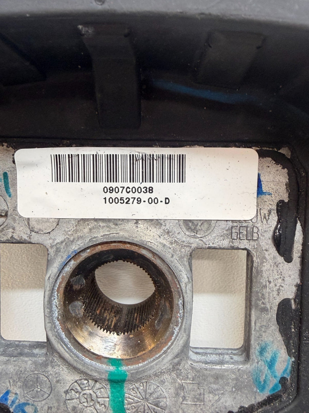 2012-2020 TESLA MODEL S LEATHER STEERING WHEEL ASSEMBLY 1005279-00-D