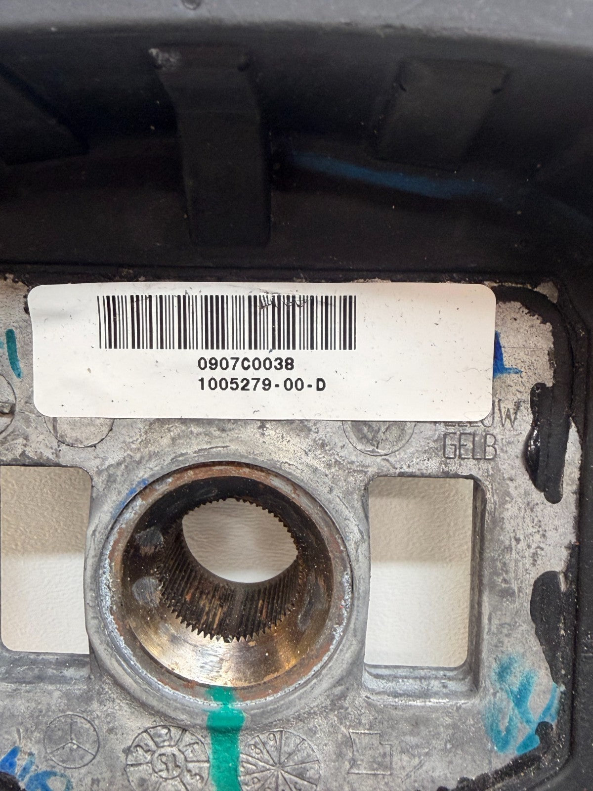 2012-2020 TESLA MODEL S LEATHER STEERING WHEEL ASSEMBLY 1005279-00-D