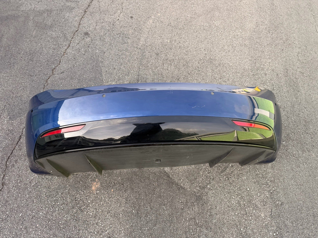 2016-2020 Tesla Model S Rear Bumper Cover w/ Park Sensor Holes Assy Blue PPSB