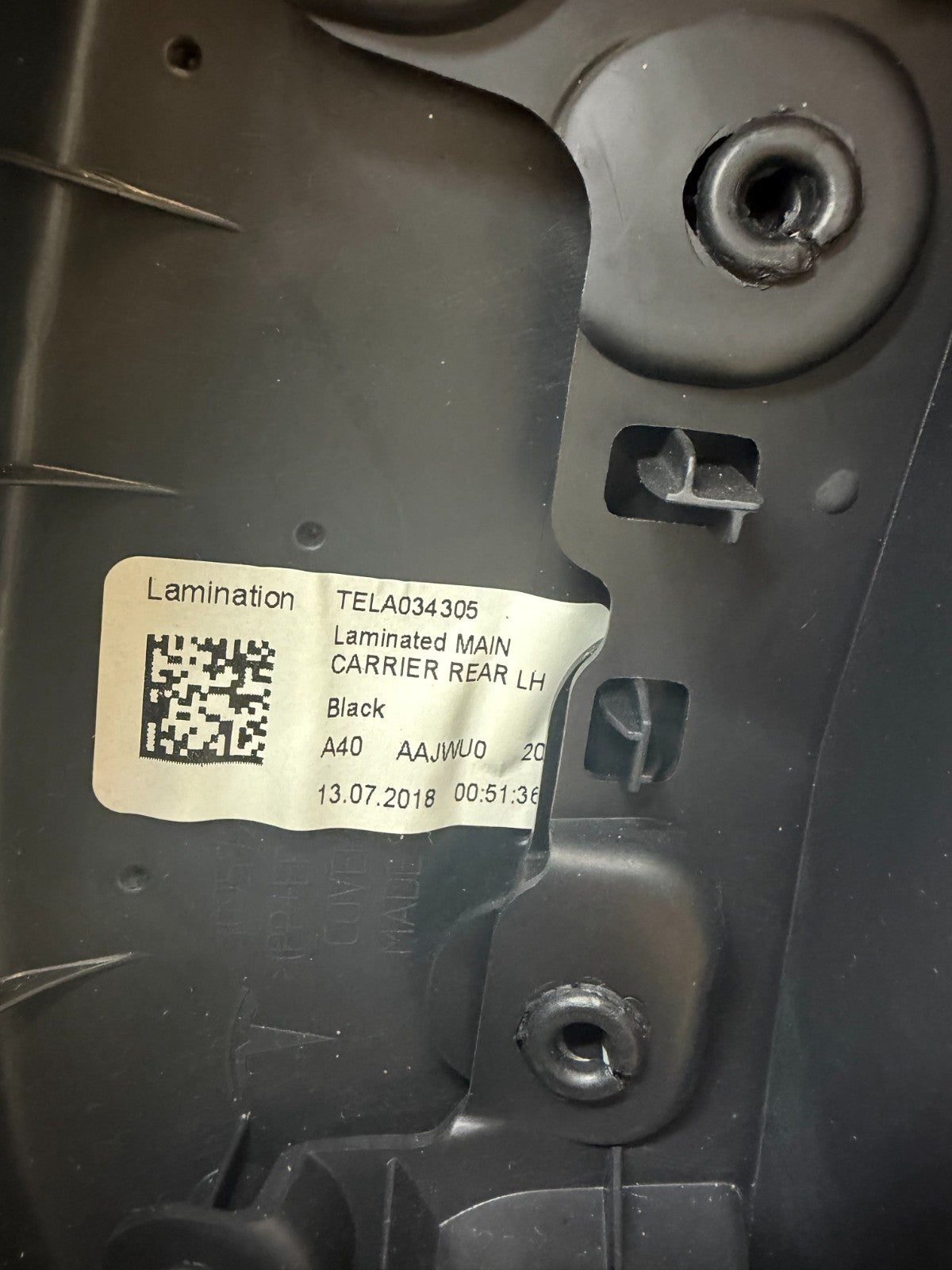 2017-2020 Tesla Model 3 Rear Left Driver Side Door Trim Panel Card 1090413-01-J