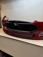 2012-2016 Tesla Model S Front Bumper Cover Complete W/ Lights OEM 1017415-00-C