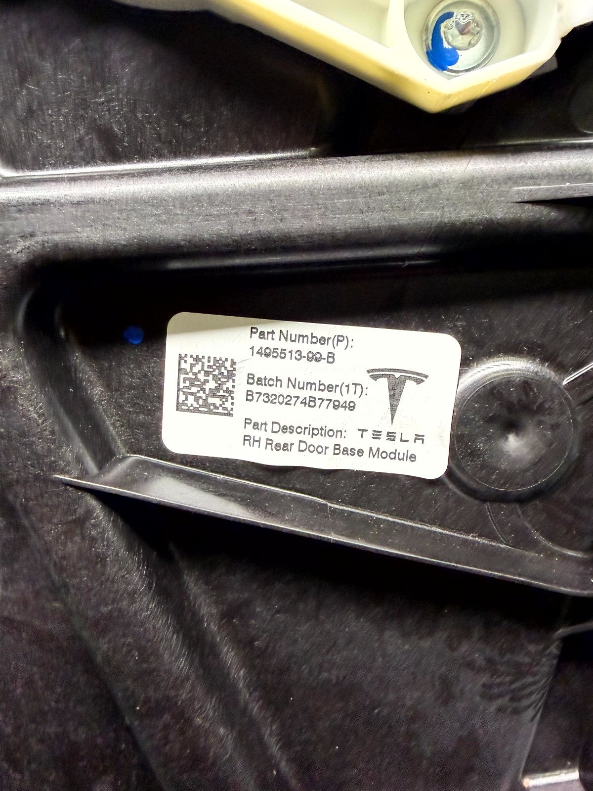♦️2020 - 2024 TESLA MODEL Y REAR RIGHT WINDOW REGULATOR MOTOR OEM, 1495513-99-B