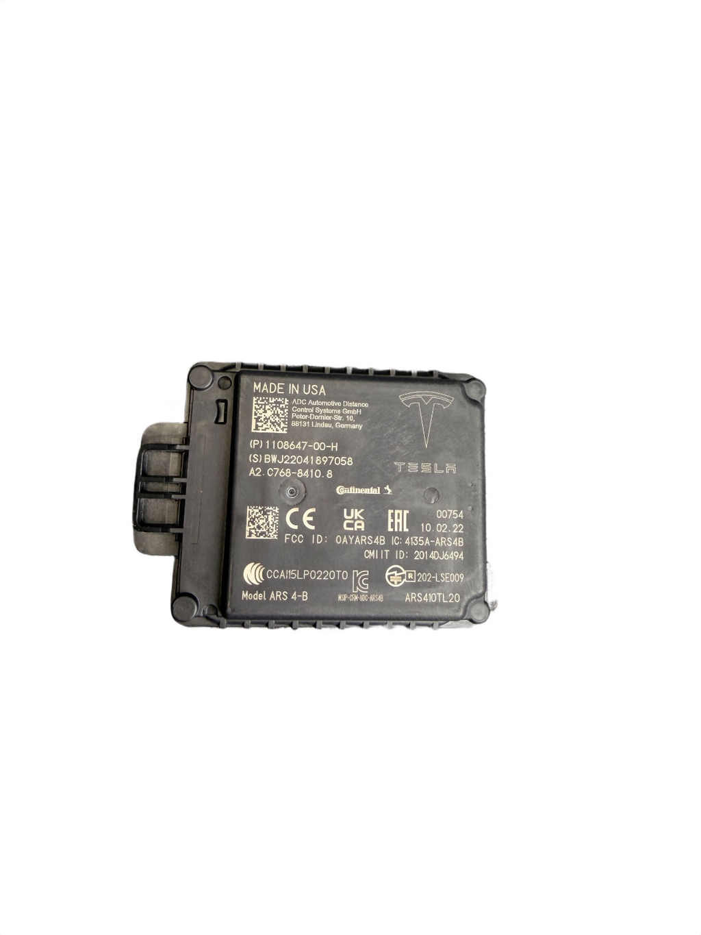2017-2023 Tesla Model 3 Front Cruise Distance Radar Sensor 1108647-00-H