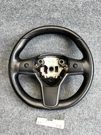 2017-2023 TESLA MODEL 3/Y HEATED LEATHER STEERING WHEEL BLACK OEM, 1490214-00-B
