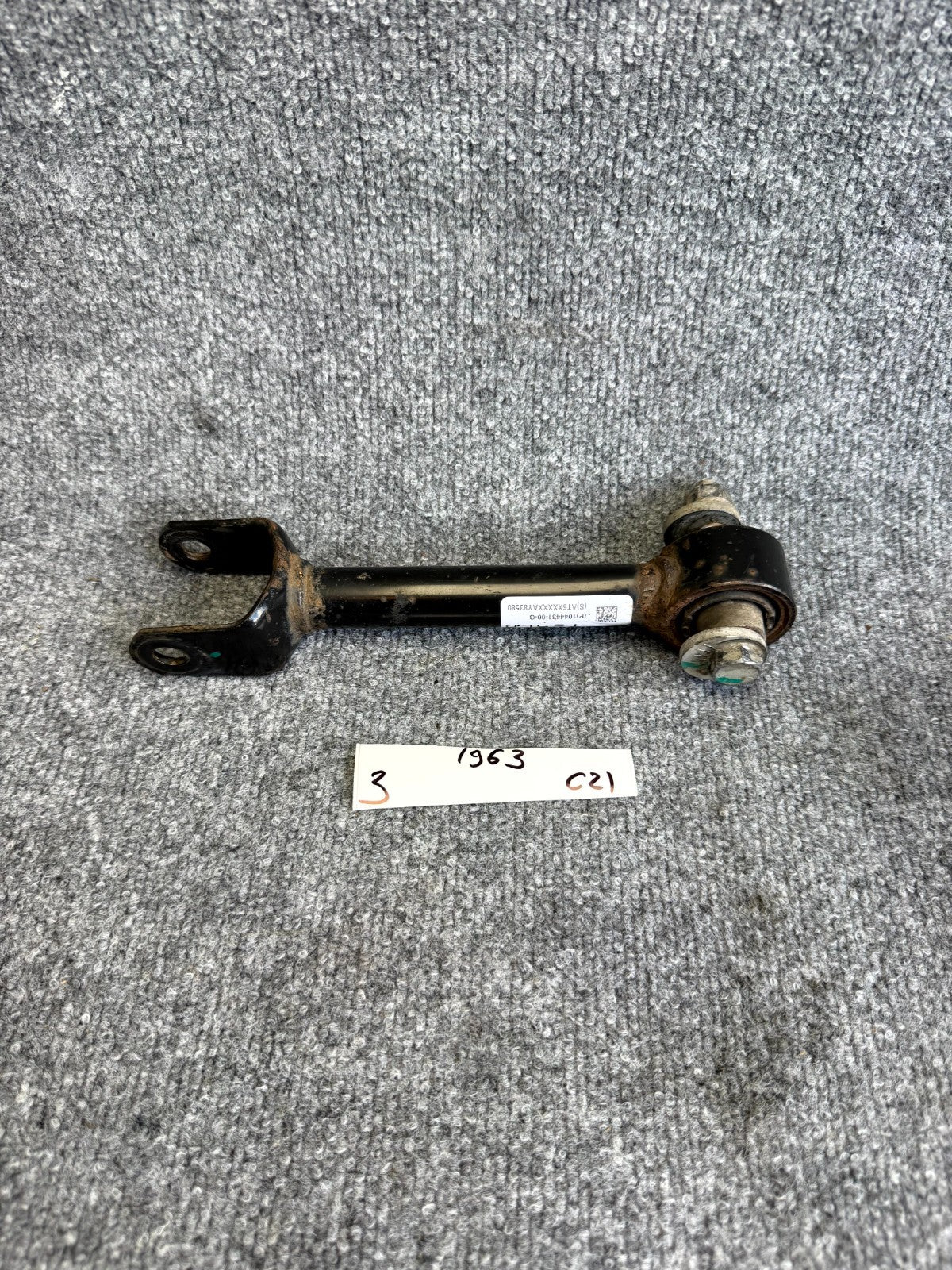 2017 – 2023 TESLA MODEL 3 REAR LEFT SIDE TOE LINK CONTROL ARM OEM, 1044431-00-G