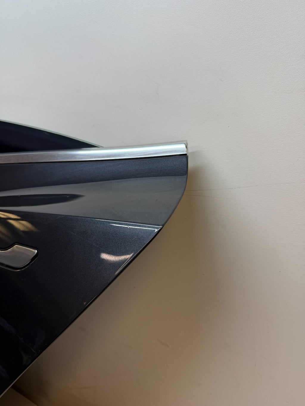 2017-23 Tesla Model 3 Rear Left Driver Side Door Shell Panel Assembly Gray OEM