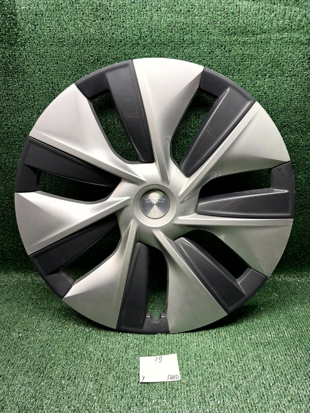 ♦️20-24 TESLA MODEL Y 19" GEMINI WHEEL RIM HUBCAP COVER OEM, 1044235-00-B