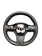 ♦️17-23 TESLA MODEL 3 STEERING WHEEL LEATHER W/ CONTROL SWITCH OEM, 1490214-00-B