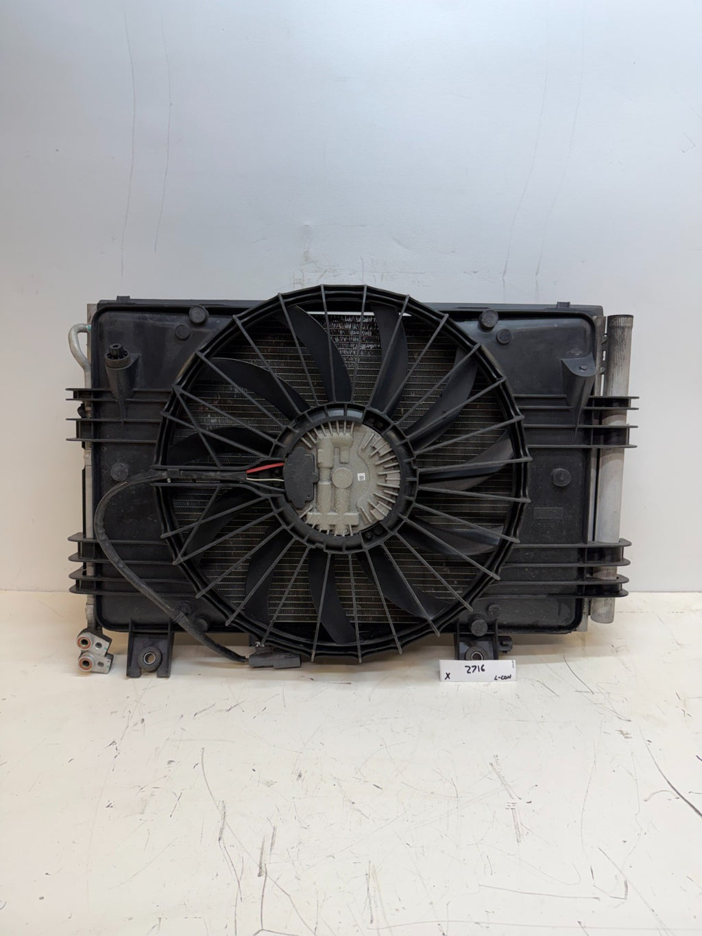 2016-2020 Tesla Model X Radiator Condenser Cooling Fan Assembly OEM 1031401-99-E