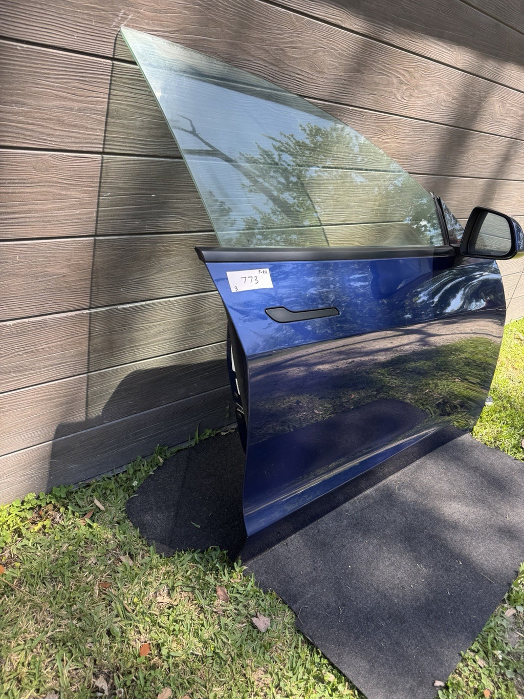 2018-2023 Tesla Model 3 Front Passenger Side Door Shell Panel Right Blue PPSB