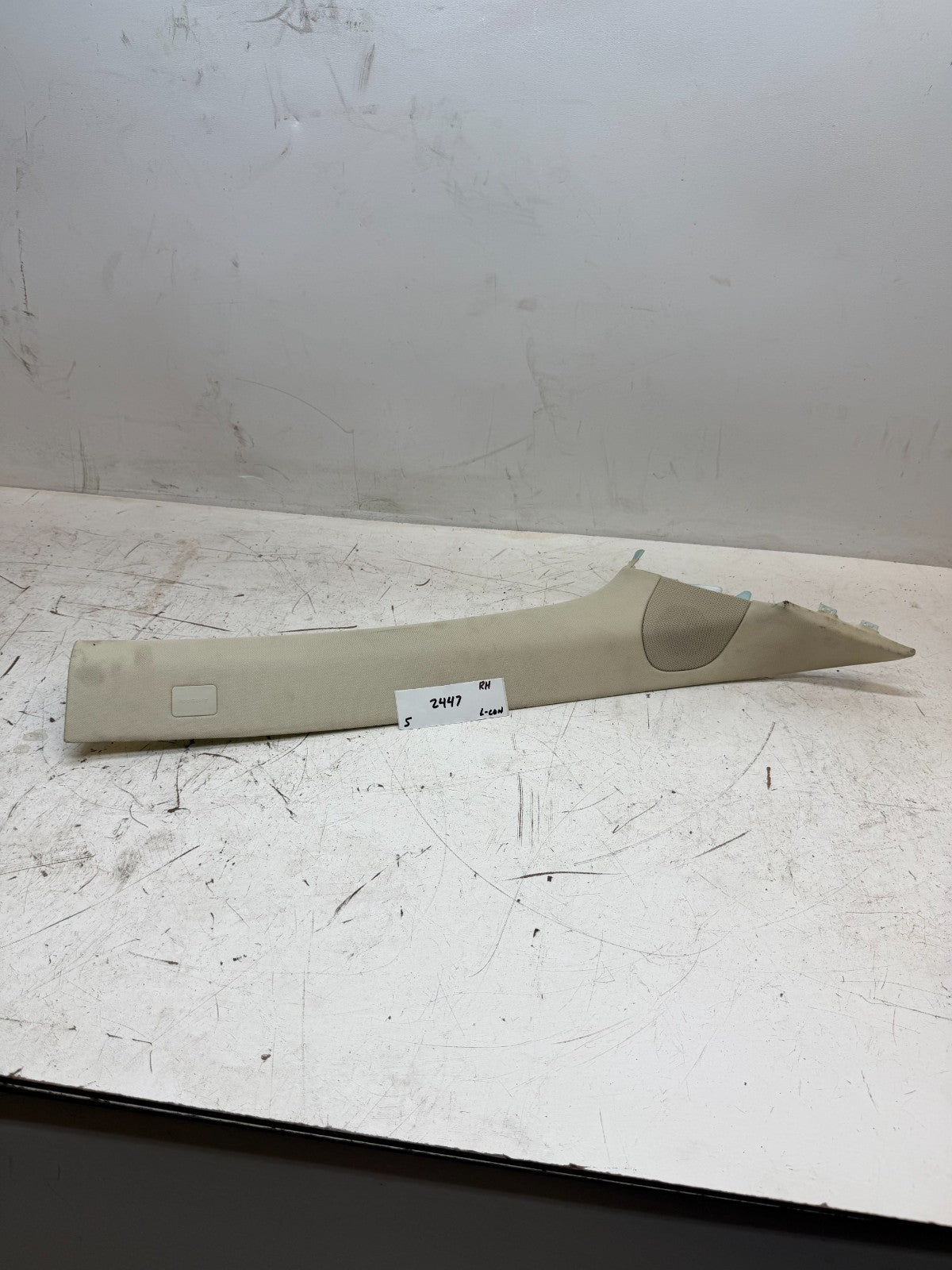 12-19 TESLA MODEL S FRONT RIGHT A PILLAR TRIM PANEL SPEAKER COVER OEM