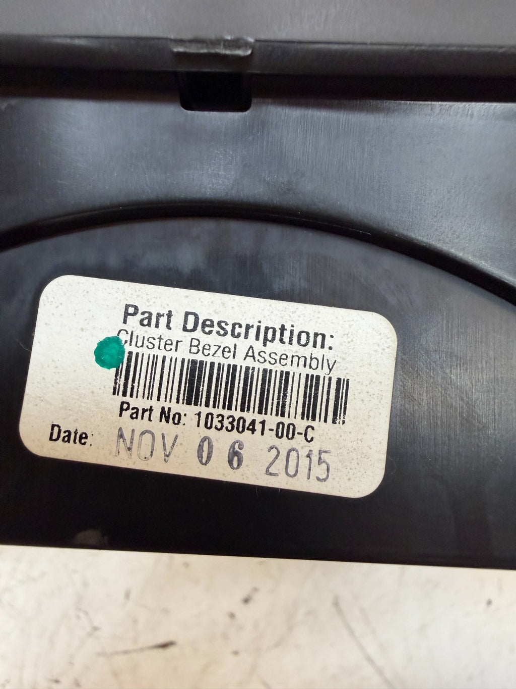 2012-2020 Tesla Model X Instrument Cluster Frame Speedo Bezel OEM 1033041-00-C