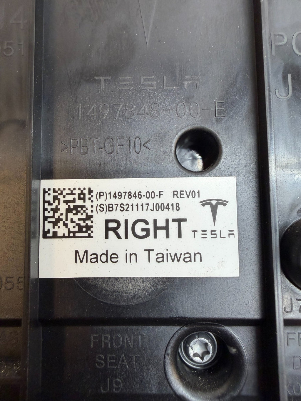 2017-2023 Tesla Model Y Right Low Voltage Control Module Cover 1497846-00-F