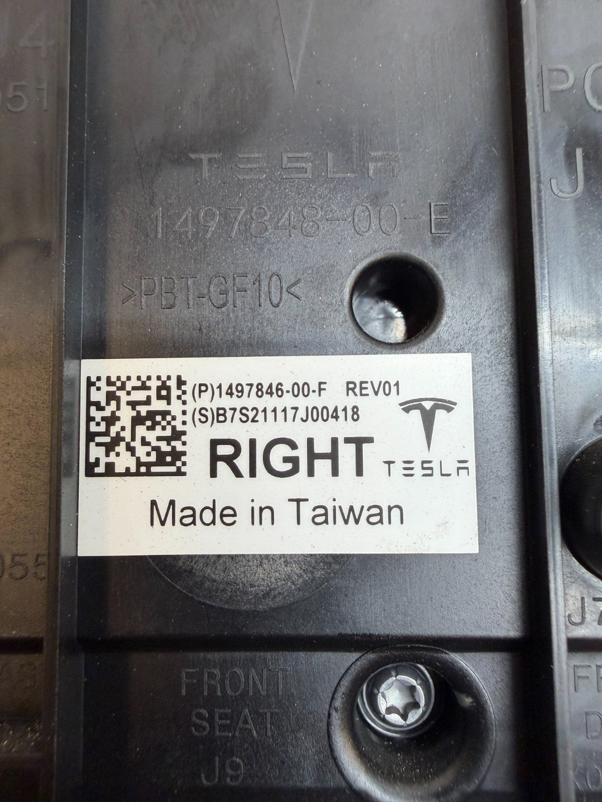 2017-2023 Tesla Model Y Right Low Voltage Control Module Cover 1497846-00-F