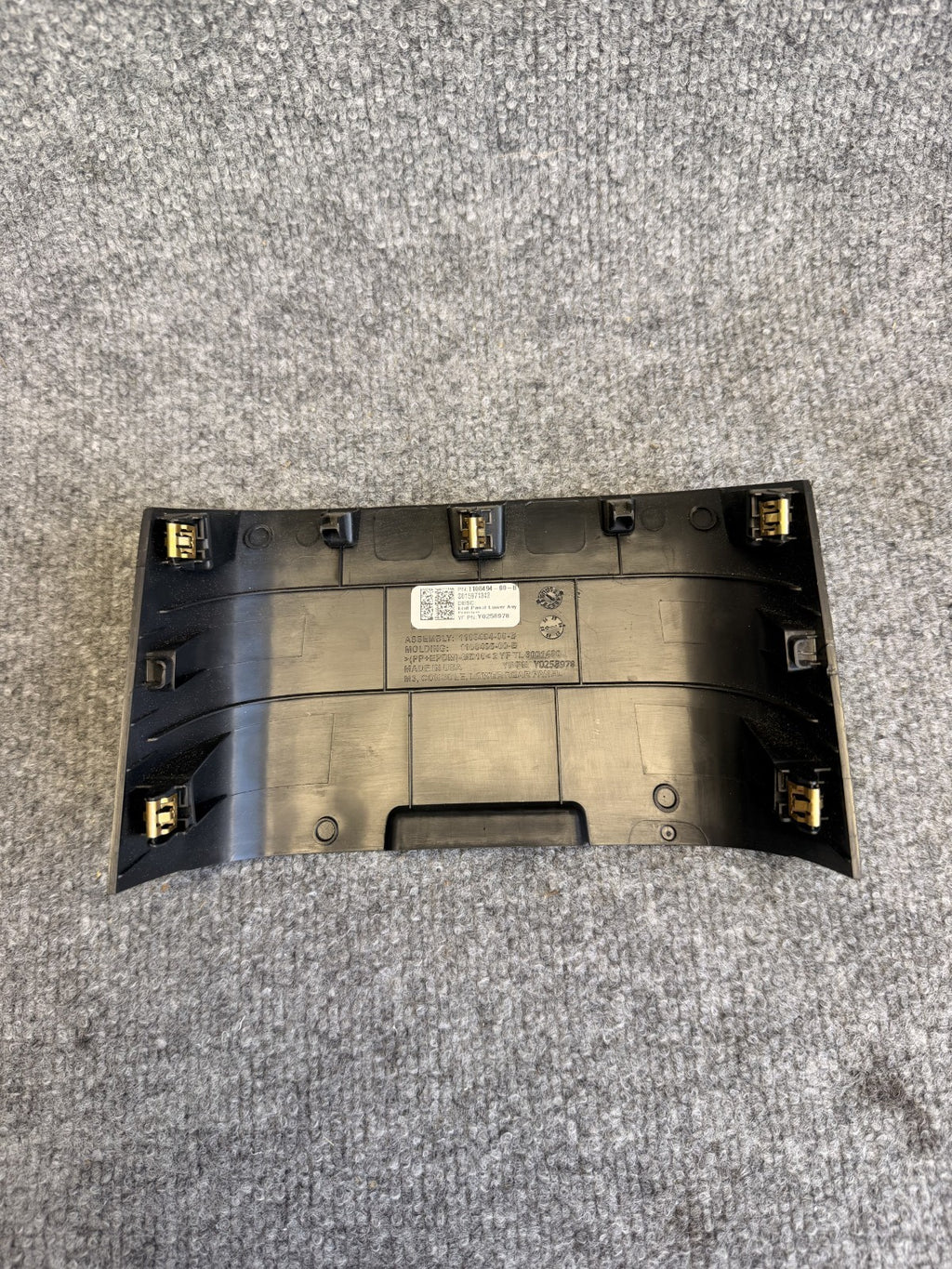 2017-2024 TESLA MODEL 3 Y REAR CENTER CONSOLE BACK END TRIM PANEL OEM 110849400B
