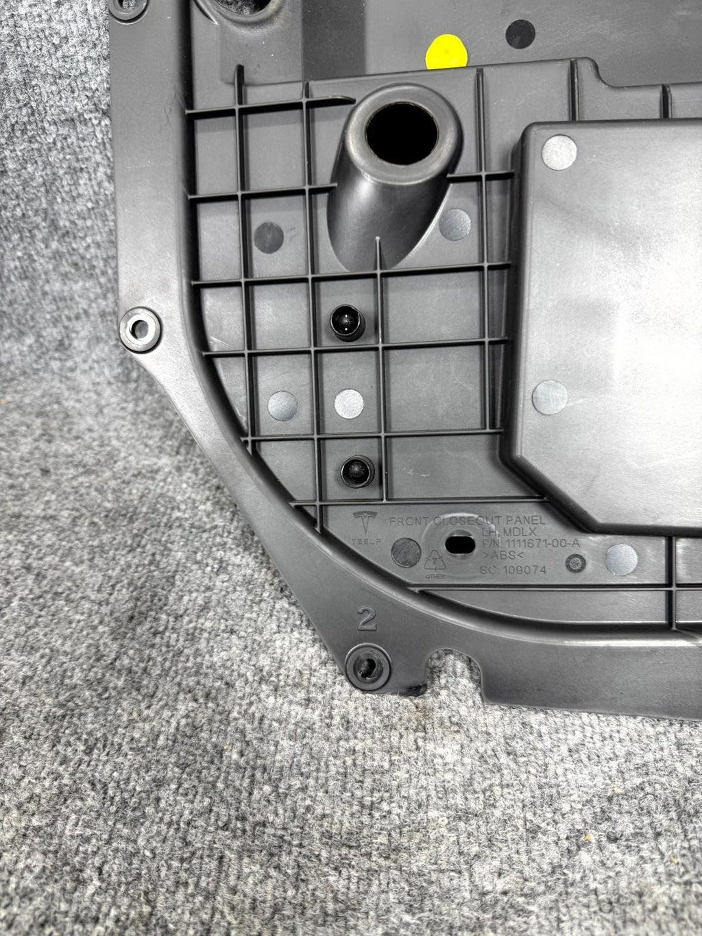 16-20 Tesla Model X Left Side Window Regulator Carrier Panel OEM, 1111671-00-A