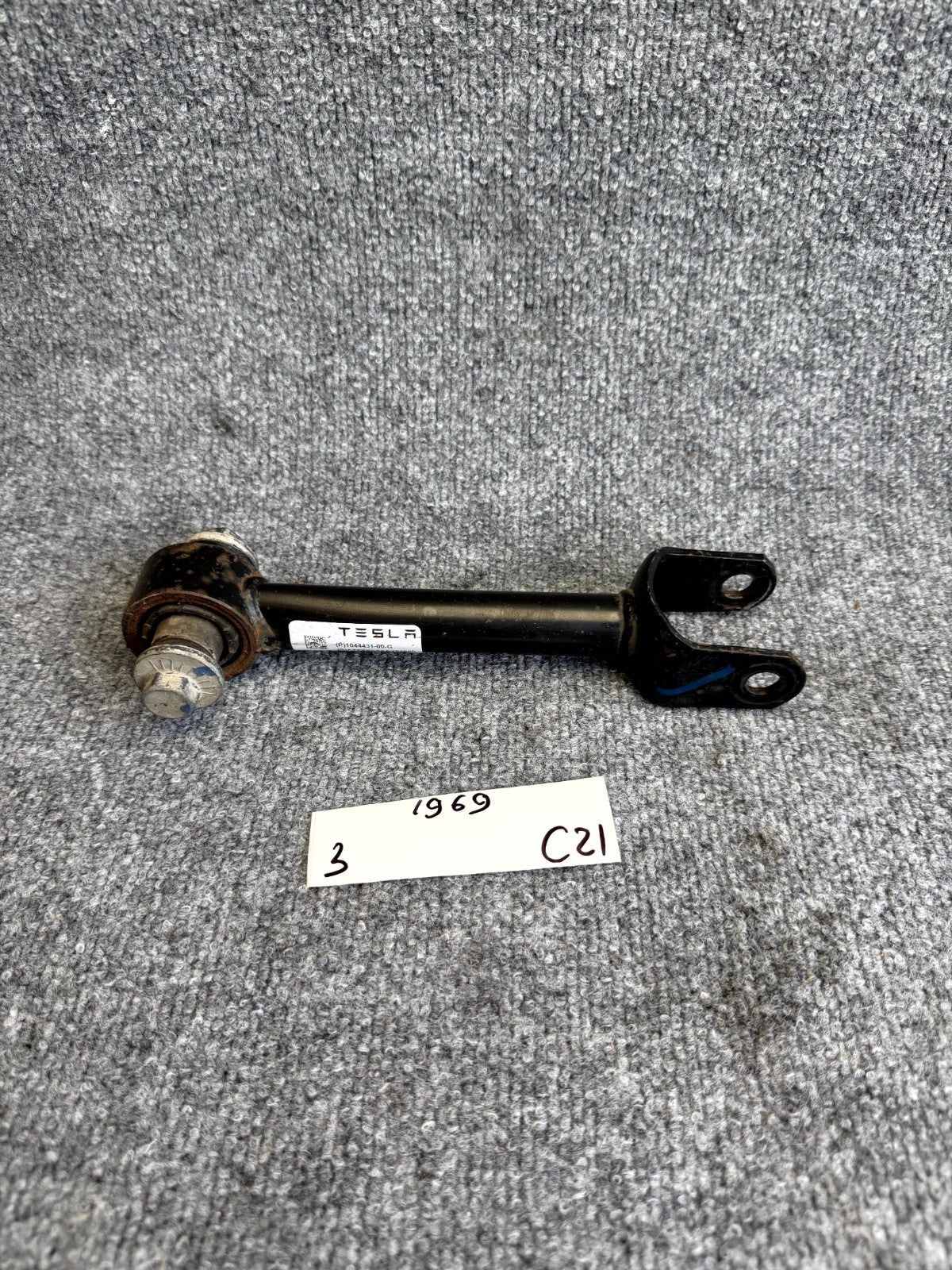 2017 – 2023 TESLA MODEL 3 REAR LEFT SIDE TOE LINK CONTROL ARM OEM, 1044431-00-G