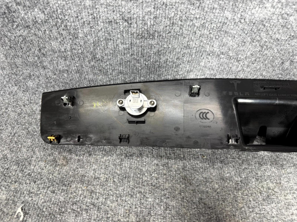 2016-2020 Tesla Model X Rear Liftgate Lower Trim Molding OEM, 1037897-00-E
