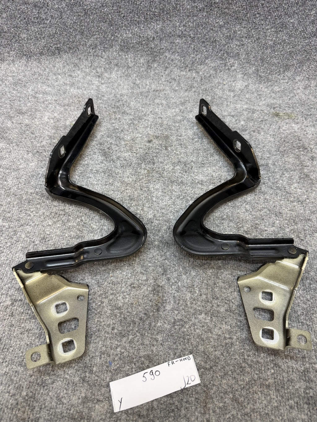 2020-2024 TESLA MODEL Y FRONT RIGHT & LEFT SIDE HOOD HINGE SET OEM, 1496268-00-C